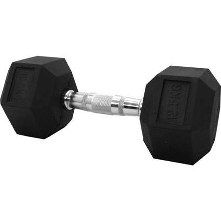 Hantla gumowana stała HEX 12,5kg Stayer Sport
