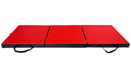 Materac gimnastyczny składany UNDERFIT 180 x 60 x 6 cm miękki czerwony